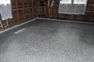 Floor coated in domino Flakes