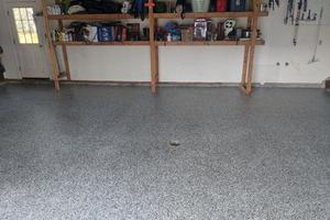 Floor Coated in gravel Flakes