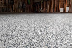 Floor Coated in gravel Flakes